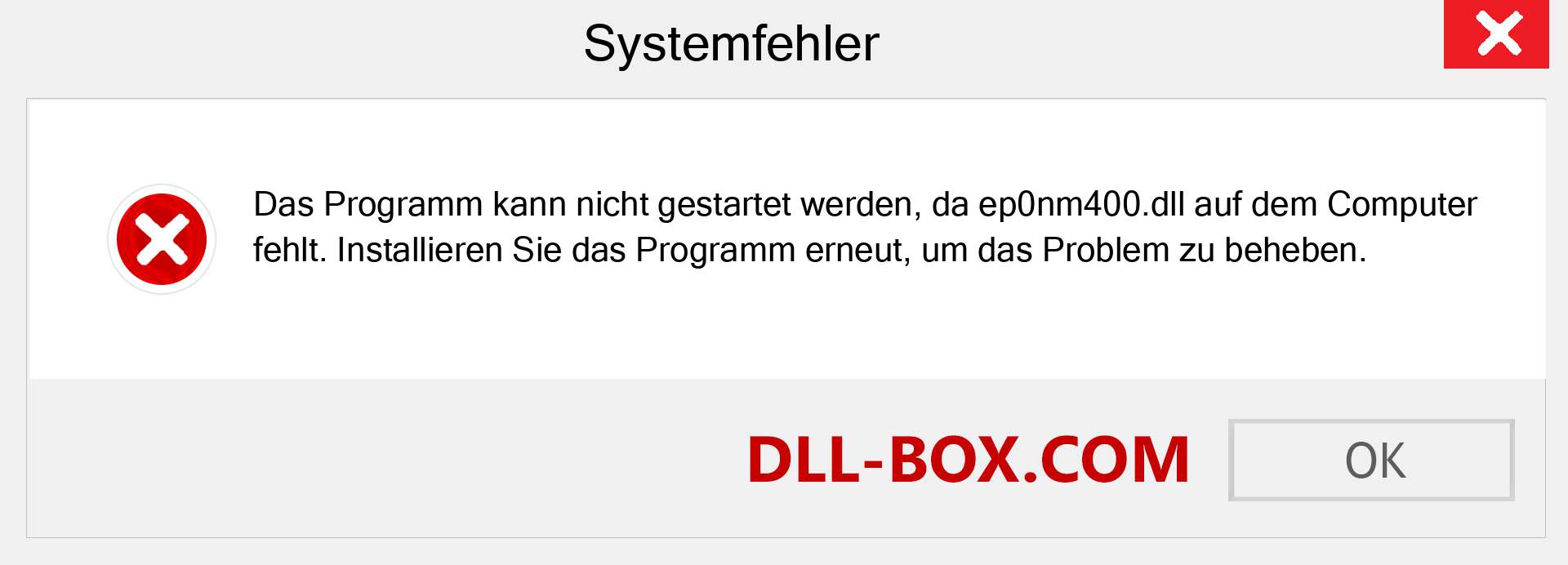 ep0nm400.dll-Datei fehlt?. Download für Windows 7, 8, 10 - Fix ep0nm400 dll Missing Error unter Windows, Fotos, Bildern